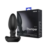 Nexus Beat Thumping & Vibrating Rechargeable Butt Plug Black