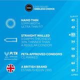 EXS Nano Thin Vegan Condoms 3 Pack