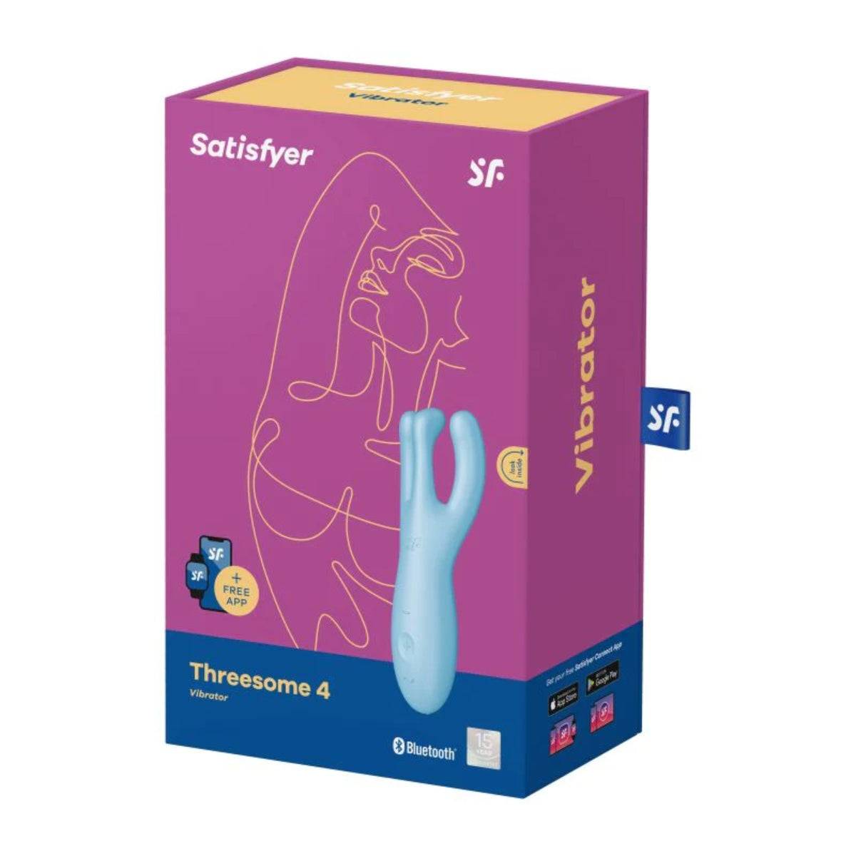 Satisfyer Threesome 4 Vibrator With Connect App Blue