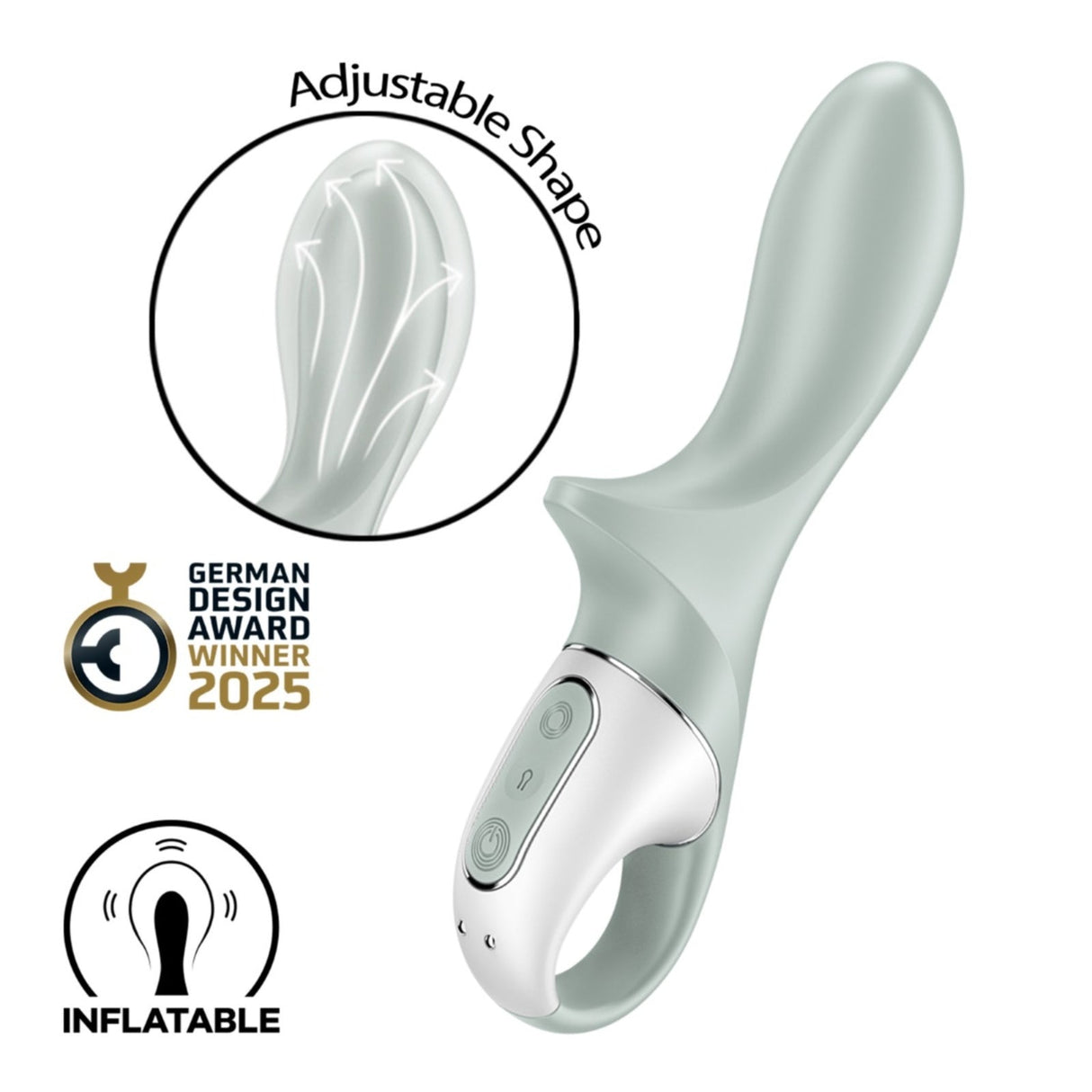 Satisfyer Air Pump Booty 3 Inflatable Anal Vibrator Green