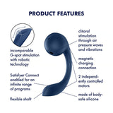 Satisfyer Pro Plus Wave 4 G-Spot Air Pulse Vibrator Blue