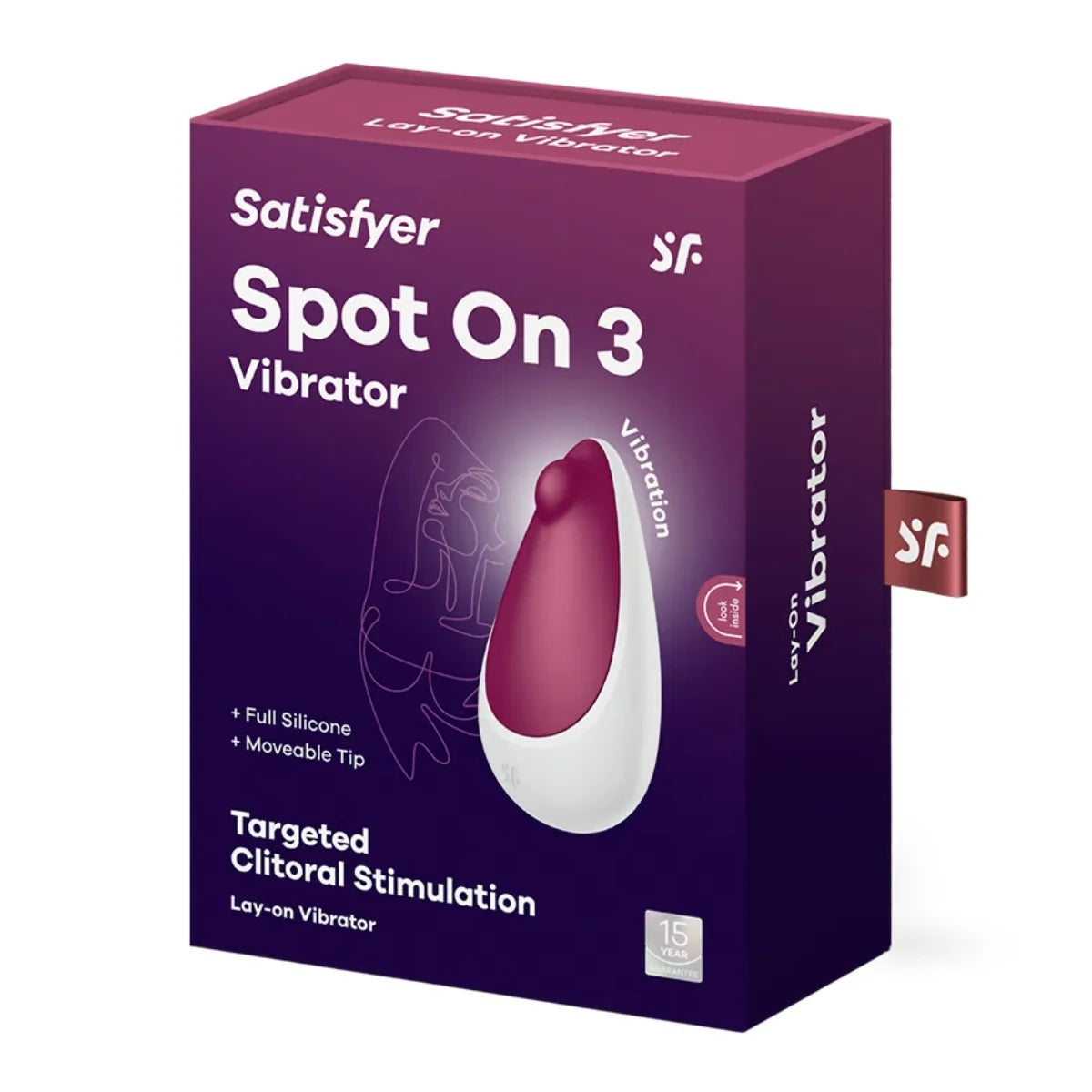 Satisfyer Spot On 3 Lay On Vibrator Berry White