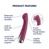 Satisfyer Spinning G-Spot 1 Rotating Shaft G-Spot Vibrator Red