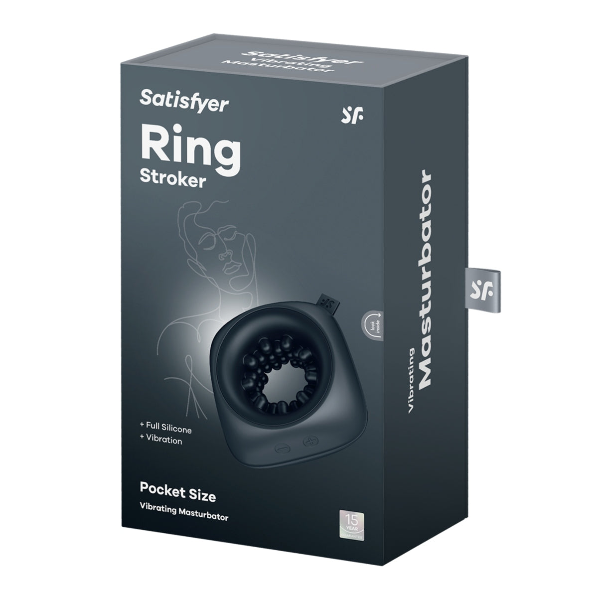 Satisfyer Ring Stroker Vibrating Masturbator Black