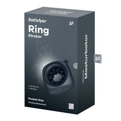 Satisfyer Ring Stroker Vibrating Masturbator Black