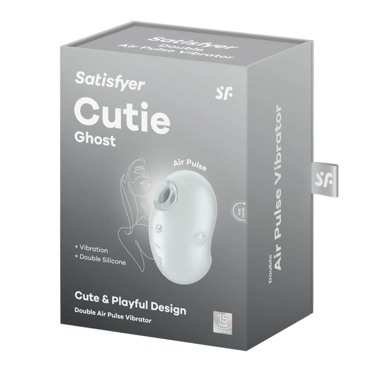 Satisfyer Cutie Ghost Double Air Pulse Vibrator White