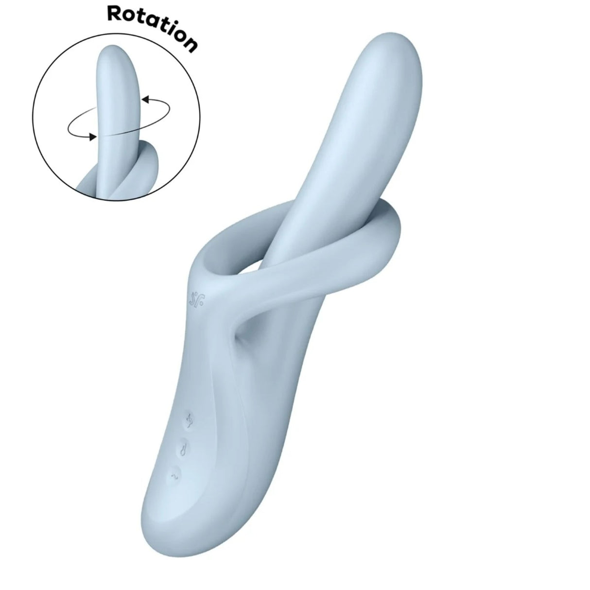 Satisfyer Heat Flex 4 Rotating Head Warming Rabbit Vibrator Blue