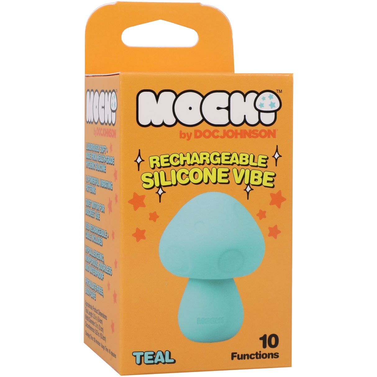Mochi Mushroom Rechargeable Silicone Vibrator Teal
