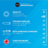 EXS Snug Fit Vegan Condoms 48 Pack