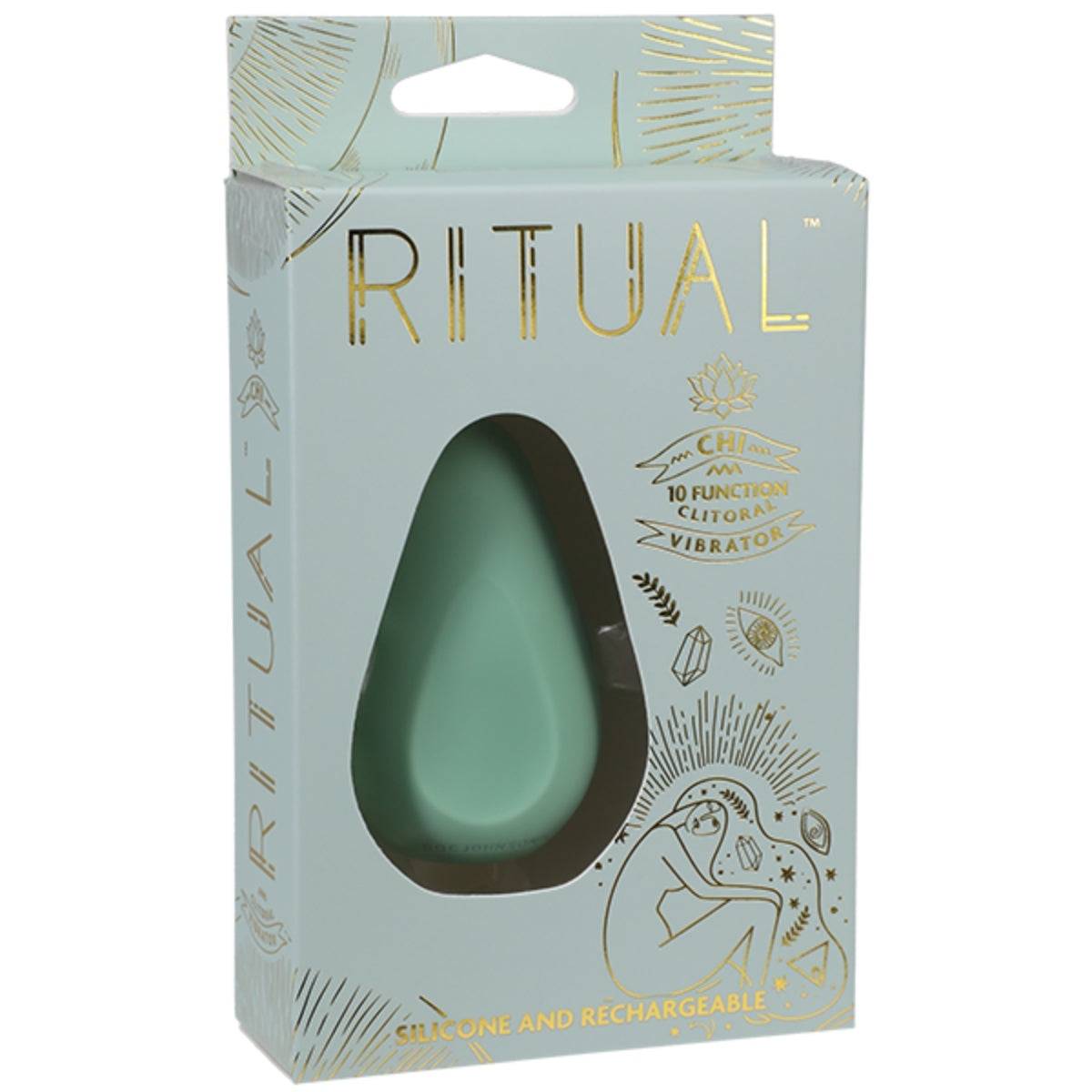 Ritual Chi 10 Function Rechargeable Silicone Clitoral Vibrator Green