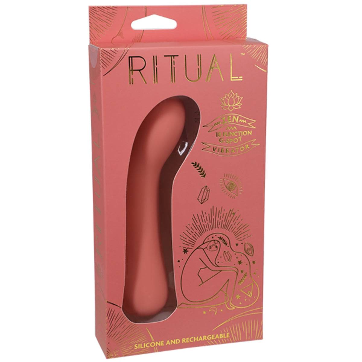 Ritual Zen 10 Function Rechargeable Silicone G-Spot Vibrator Orange