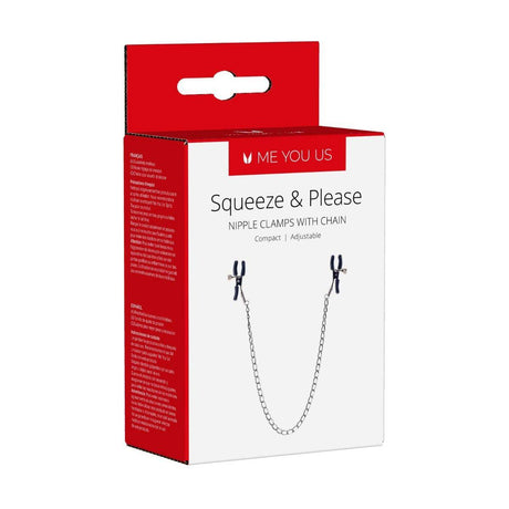 Me You Us Squeeze & Please Nipple Chain Silver - Simply Pleasure