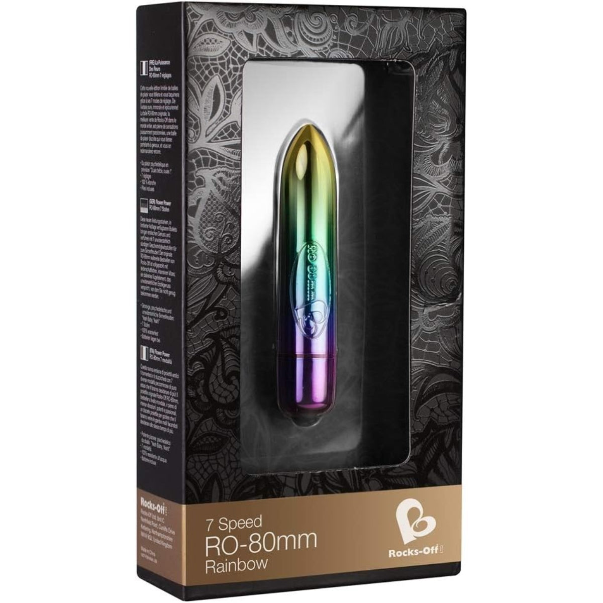 Rocks Off 7 Speed RO-80mm Bullet Vibrator Rainbow