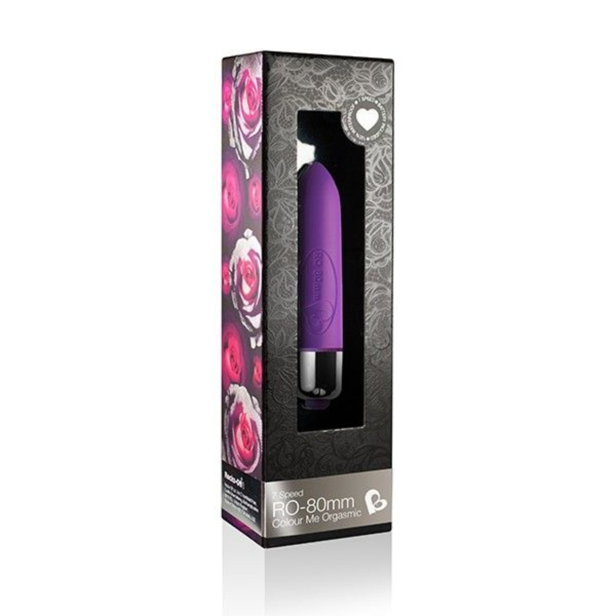 Rocks Off 7 Speed RO-80mm Colour Me Orgasmic Bullet Vibrator Purple