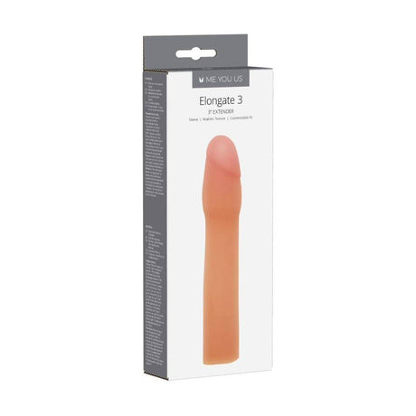 Me You Us Elongate 3 Penis Sleeve 3 Inch - Simply Pleasure