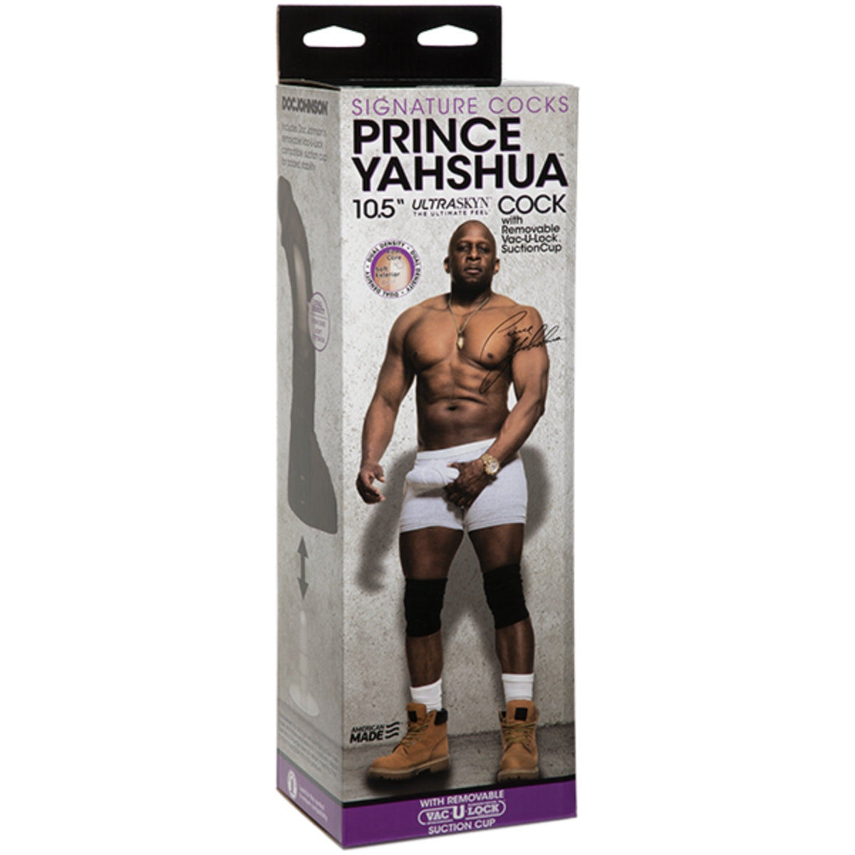 Signature Cocks Prince Yahshua Ultraskyn Vac-U-Lock Dildo Brown 10.5 Inch