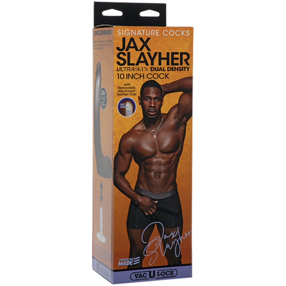 Signature Cocks Jax Slayher Ultraskyn Vac-U-Lock Dildo Brown 10 Inch