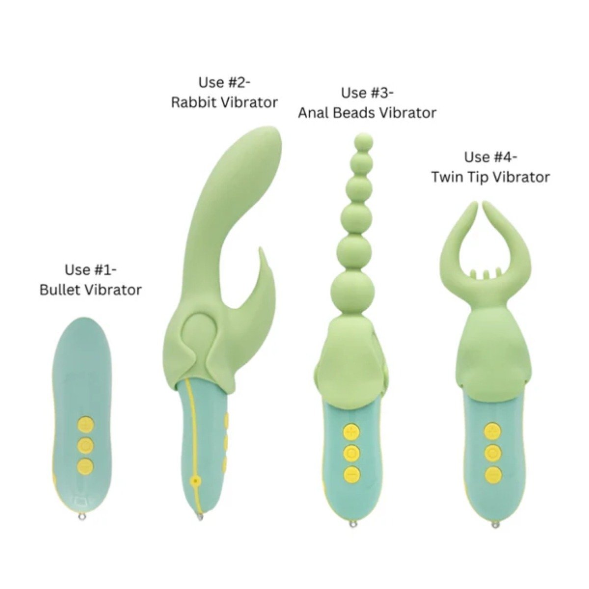 Like A Kitten Pleasure Hunter 4 In 1 Sex Toy Kit Green