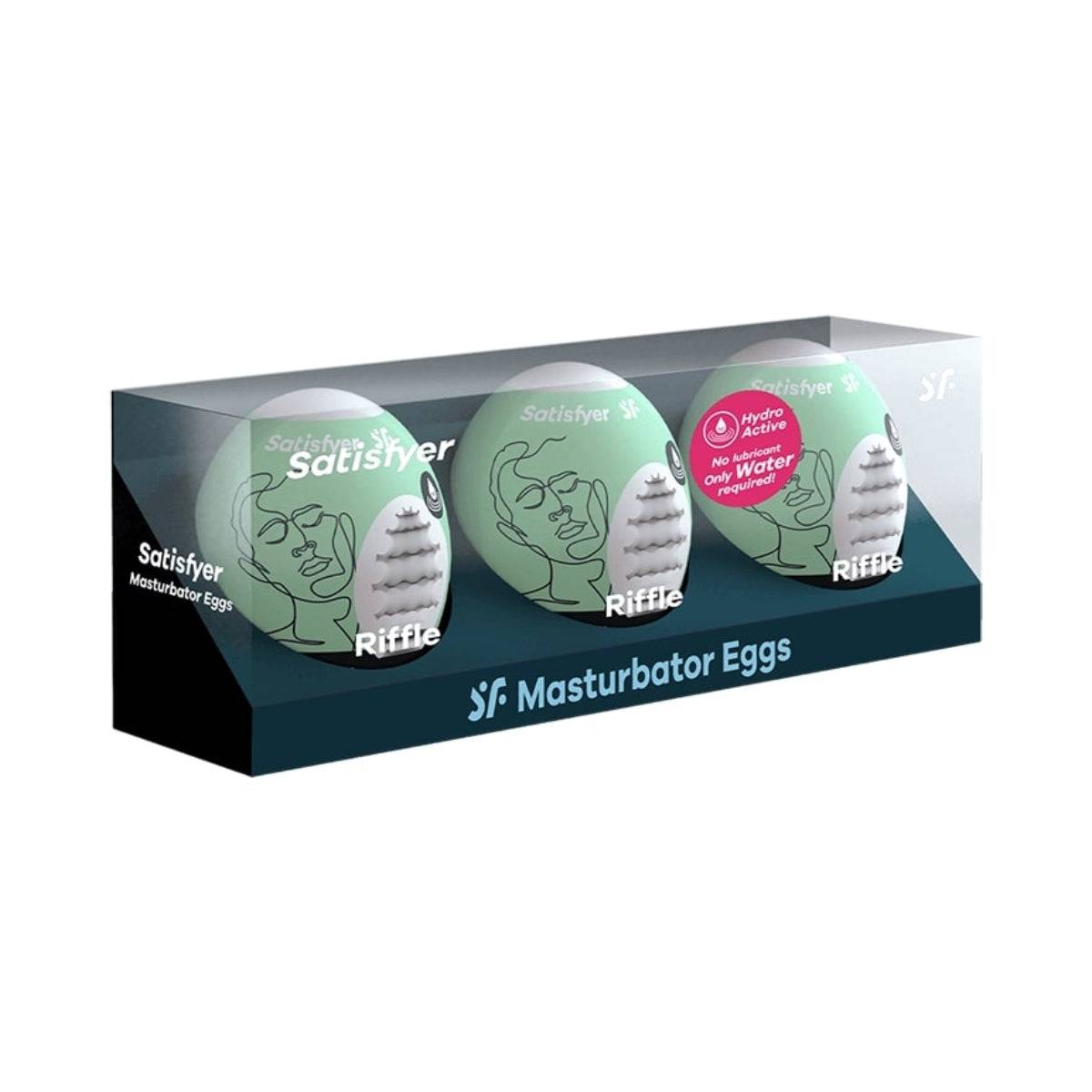 Satisfyer Masturbator Egg 3 Pack Riffle Light Green