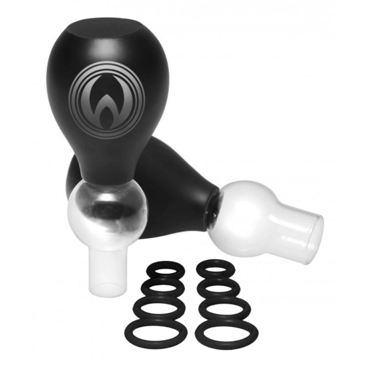 Master Series Nipple Amplifier Enlargement Bulbs With O Rings Black