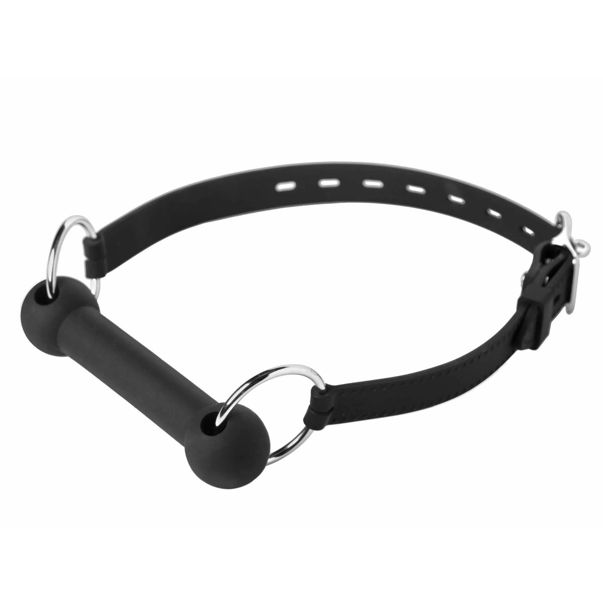 Master Series Mr. Ed Lockable Silicone Horse Bit Gag Black