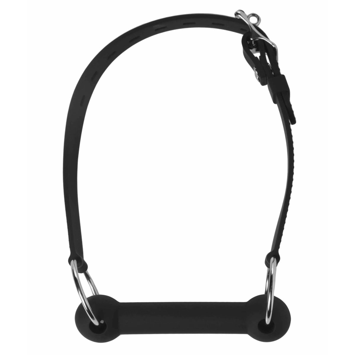 Master Series Mr. Ed Lockable Silicone Horse Bit Gag Black