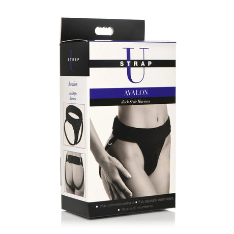 Strap U Avalon Jock Style Strap-On Harness Black