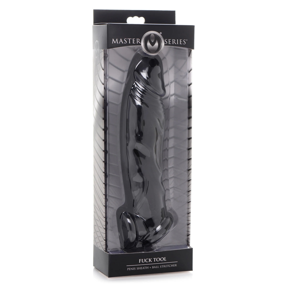 Master Series Fuck Tool Penis Sheath And Ball Stretcher Black