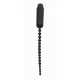 Master Series Dark Rod Vibrating Beaded Silicone Sound Black