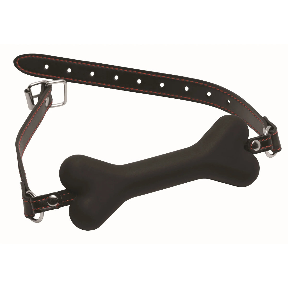 Master Series Hound Adjustable Dog Bone Gag Black