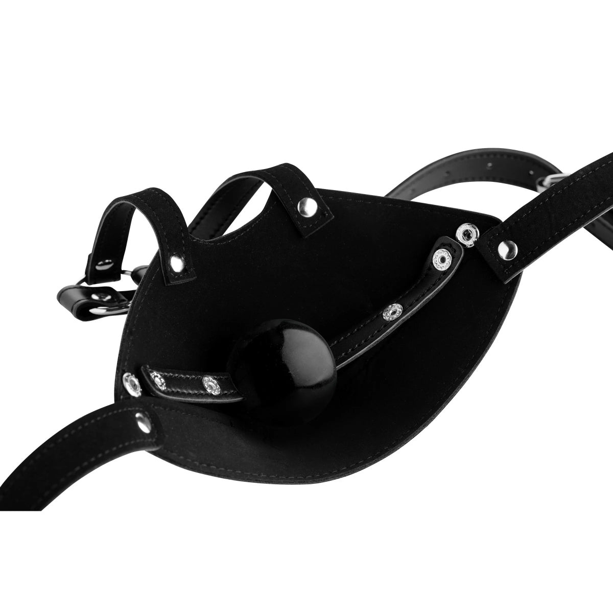 Strict Muzzle Harness With Ball Gag Black