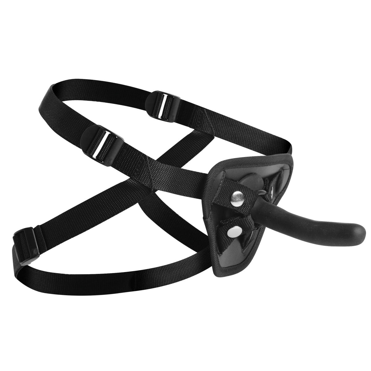 Strap U Pegged Pegging Dildo With Harness Black