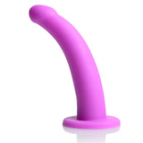 Strap U Navigator Silicone G-Spot Dildo With Harness Black Purple