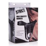 Strict Male Chastity Harness Black