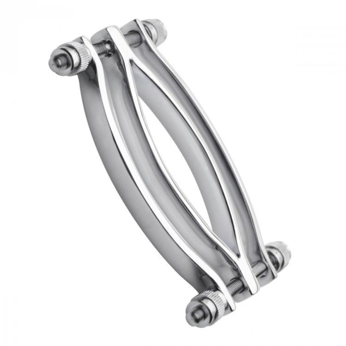 Master Series Spread 'Em Stainless Steel Adjustable Pussy Clamp Silver