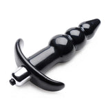 Frisky Bubbling Noir Ribbed Butt Plug Black