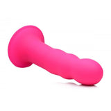 Squeeze-It Squeezable Wavy Dildo Pink 7.2 Inch