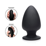 Squeeze-It Squeezable Silicone Butt Plug Black Large