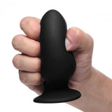 Squeeze-It Squeezable Silicone Butt Plug Black Medium