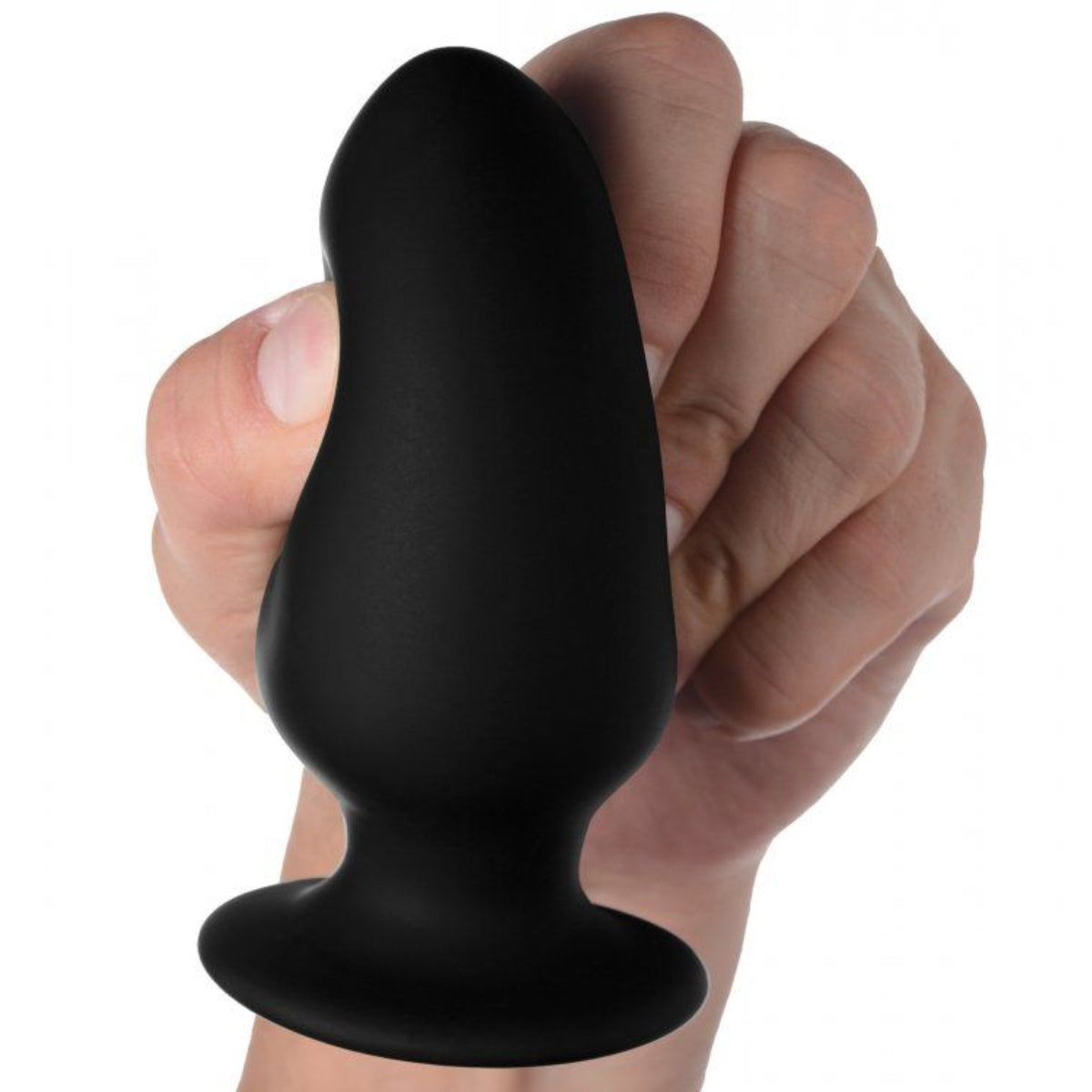 Squeeze-It Squeezable Silicone Butt Plug Black Medium