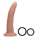 Strap U Charmed 7.5 Inch Silicone Dildo With Harness Black Pink