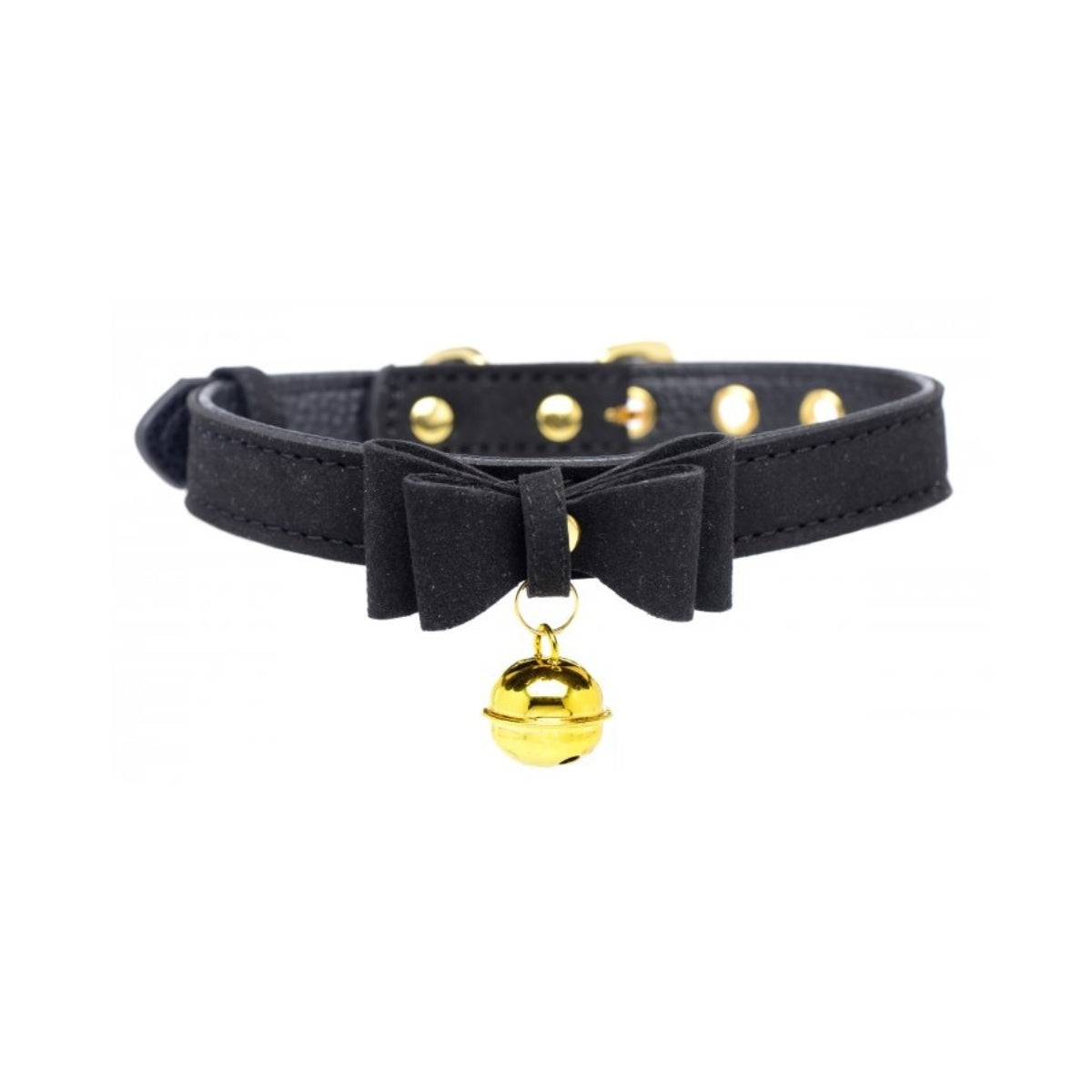 Master Series Golden Kitty Cat Bell Collar Black Gold