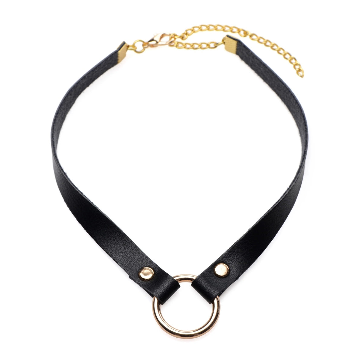 Master Series Posh Pet Gold Ring Slim Choker Black Gold