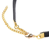 Master Series Posh Pet Gold Ring Slim Choker Black Gold