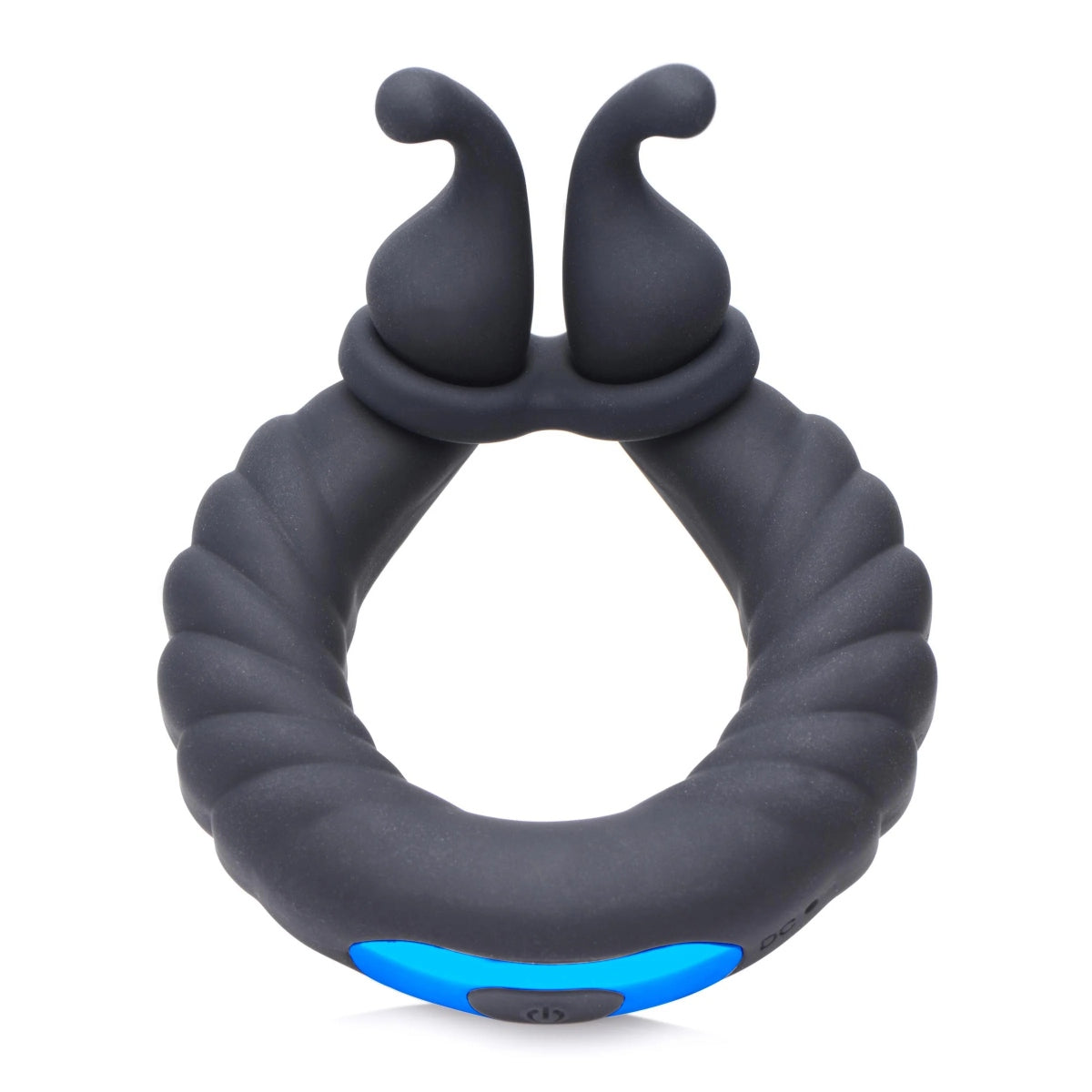 Trinity For Men 10X Cobra Dual Stimulation Silicone Cock Ring Black