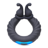 Trinity For Men 10X Cobra Dual Stimulation Silicone Cock Ring Black