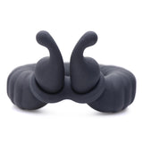 Trinity For Men 10X Cobra Dual Stimulation Silicone Cock Ring Black