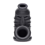 Master Series Dark Chamber Silicone Chastity Cage Black