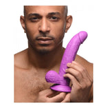 Pop Peckers Dildo With Balls Purple 7.5 Inch