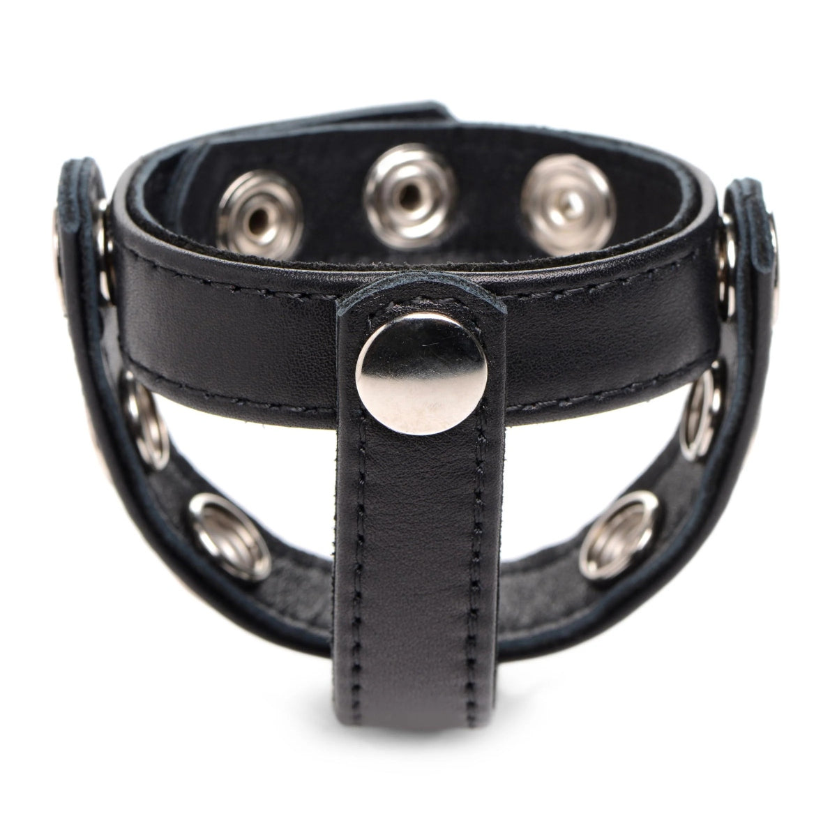 Strict Leather Cock Gear Leather Snap-On Harness Cock Ring Black